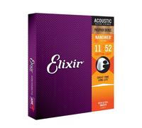 Elixir Nanoweb Phosphor Bronze 11-52 Acoustic Guitar Strings [16027]