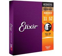 Elixir Phosphor Bronze Acoustic Guitar String Set NANOWEB Coating Light 11-52