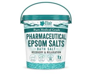 Elixir Salts Pharmaceutical Epsom Salt Magnesium Sulphate Food Grade | 10kg Supplied in a Tub