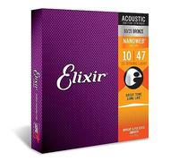 Elixir 80/20 Bronze Acoustic Sets Ultra-Thin Nanoweb Coating 12 String - Light (0.010-0.047)
