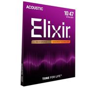 Elixir Strings 80/20 Bronze Acoustic Guitar Strings w NANOWEB Coating, Extra Light (.010-.047)