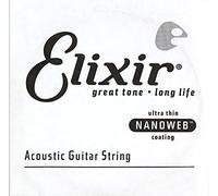 Elixir® Strings Acoustic 80/20 Bronze Single String with NANOWEB® Coating (.039)