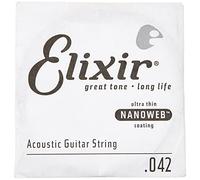 Elixir® Strings Acoustic 80/20 Bronze Single String with NANOWEB® Coating (.042)