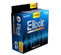 Elixir® Strings Electric Guitar Strings with NANOWEB® Technology, Light (.010-.046) - Amazon Exclusive 4 Pack