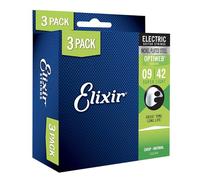 Elixir 16550 OPTIWEB Guitar Strings 3 Pack 9-42