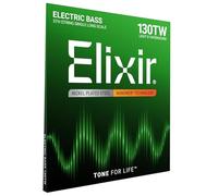 Elixir® Strings Nickel Plated Steel with NANOWEB® Coating, Custom Bass 5th String Single, Light B, Long Scale TaperWound (.130tw)