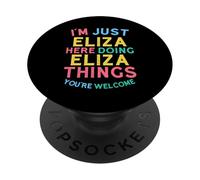 Eliza Here Doing Eliza Things Funny Eliza Name PopSockets Adhesive PopGrip