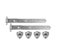 Eliza Tinsley 12" Galvanised Heavy Reversible Hinges - 5 Pairs Pr Heavy Reversible Hinges Set with Fixings