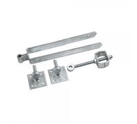 Eliza Tinsley 18inch Galvanised Adjustable Flange Set Hooks on Plate 18inch Galvanised Adjustable Flange Set Hooks on Plate