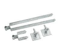 Eliza Tinsley 24" Galvanised Double Strap Plate Field Gate Hinge Galvanised gate Hangers on 101mm plates set