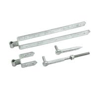 Eliza Tinsley 24-inch Galvanised Double Strap Field Gate Hinge Set