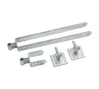 Eliza Tinsley 24-inch Galvanised Double Strap Plate Field Gate Hinge Set