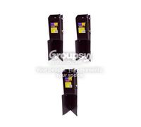 Eliza Tinsley 3 X Fence Post Holder Support Concrete In Shoe Anchor Clamp Grip Brown For 100mm X 100mm Posts (4") Swiftpost, Pack Of 3