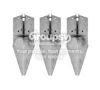 Eliza Tinsley 3 X Fence Repair Post Holder Support Drive Down Spike Clamp Grip Galvanised For 75mm X 75mm (3") Posts, Swiftpost, Pack Of 3