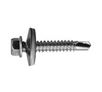 Eliza Tinsley 4.8 x 20mm Zinc Plated Hex Head Self Drill Screw for Ste Zinc Plated Hex Head Self Drill Screw for Steel - Pack of 100