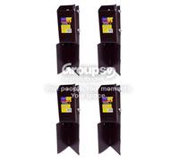Eliza Tinsley 4 X Fence Post Holder Support Concrete In Shoe Anchor Clamp Grip Brown For 100mm X 100mm Posts (4") Swiftpost, Pack Of 4