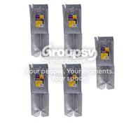 Eliza Tinsley 5 X Fence Post Holder Support Concrete In Shoe Anchor Clamp Grip Galvanised For 75mm X 75mm Posts (3") Swiftpost, Pack Of 5