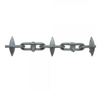 Eliza Tinsley 6mm Galvanised Spiked Every Link Chain (Pack of 25m) 6mm Galvanised Spiked Every Link Chain (Pack of 25m)