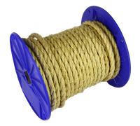 Eliza Tinsley 6mm Natural Sisal Rope Twist 3 Strand (Reel of 125m) Siz Natural Sisal Rope Twist 3 Strand