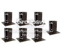 Eliza Tinsley 7 X Fence Post Holder Support Bolt Down Shoe Anchor Clamp Grip Brown For 90mm X 90mm Posts (3.5") Swiftpost, Pack Of 7