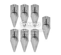 Eliza Tinsley 7 X Fence Repair Post Holder Support Drive Down Spike Clamp Grip Galvanised For 75mm X 75mm (3") Posts, Swiftpost, Pack Of 7