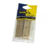 Eliza Tinsley 76mm Brass Solid Drawn Hinge Pair Self Colour 76mm Brass Solid Drawn Hinge Pair Self Colour