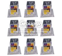 Eliza Tinsley 9 X Fence Post Holder Support Bolt Down Shoe Anchor Wedge Grip Galvanised For 100mm X 100mm Posts (4") Swiftpost, Pack Of 9