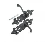 Eliza Tinsley Lever Lock Set Fleur De Lys Black 190mm (Box of 5) Lever Lock Set Fleur De Lys Black 190mm (Box of 5)