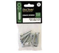 Eliza Tinsley M10 X 100MM Galvanised Coach Screws - Box of 5 Packs of M10 X 100MM Galvanised Coach Screws - Box of 5 Packs of 5 Pieces