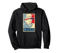 Elizabeth Boss Her Royal Highness Queen of England Pullover Hoodie