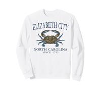 Elizabeth City NC Claw Crab Since 1793 Navy Blue Letters Sweatshirt