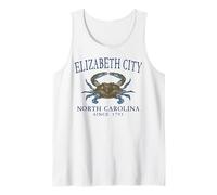 Elizabeth City NC Claw Crab Since 1793 Navy Blue Letters Tank Top