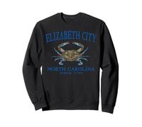 Elizabeth City NC Claw Crab Town Since 1793 Blue Letters Sweatshirt