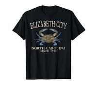 Elizabeth City NC Crab Town Since 1793 Ivory Letters T-Shirt