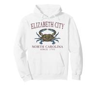 Elizabeth City NC Crab Town Since 1793 Maroon Letters Pullover Hoodie