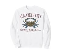Elizabeth City NC Crab Town Since 1793 Maroon Letters Sweatshirt