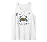 Elizabeth City NC Crab Town Since 1793 Plum Letters Tank Top
