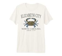 Elizabeth City North Carolina Crab Since 1793 Slate Letters Premium T-Shirt