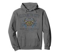 Elizabeth City North Carolina Crab Since 1793 Slate Letters Pullover Hoodie