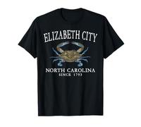 Elizabeth City North Carolina Crab Since 1793 White Letters T-Shirt