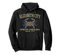 Elizabeth City North Carolina Crab Since 1793 Yellow Letters Pullover Hoodie