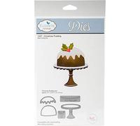 Elizabeth Craft Designs Christmas Pudding Die, Metal, Grey, 26.1 x 15 x 0.2 cm