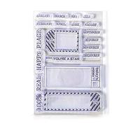 Elizabeth Craft Designs Clear Stamps, Rubber, Sidekick Essentials 1, 4" x 6"