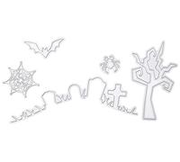 Elizabeth Craft Designs Halloween Scene Die, Metal, Grey, 21.3 x 13.7 x 0.2 cm