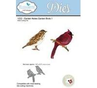 Elizabeth Craft Designs Notes Garden Birds 1 Die, Metal, Grey, 21.3 x 13.7 x 0.2 cm