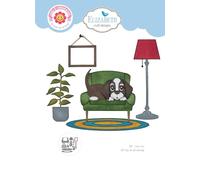 Elizabeth Craft Metal Die Cuts, 11pc - Thin Metal Dies for Scrapbooking, Card Making, and Paper Crafts - Dog Days Living Room