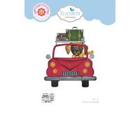 Elizabeth Craft Metal Die Cuts, 13pc - Thin Metal Dies for Scrapbooking, Card Making, and Paper Crafts - Dog Days Car