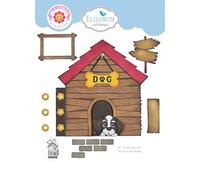 Elizabeth Craft Metal Die Cuts, 14pc - Thin Metal Dies for Scrapbooking, Card Making, and Paper Crafts - Dog House