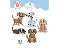 Elizabeth Craft Metal Die Cuts, 15pc - Thin Metal Dies for Scrapbooking, Card Making, and Paper Crafts - Dogs (Model 2325)