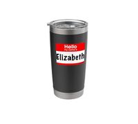 Elizabeth, Hello, My Name is, Name Tag, Label, Personalized Stainless Steel Insulated Tumbler
